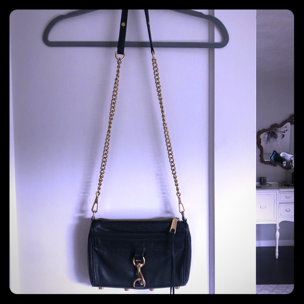 Rebecca Minkoff MAC black and gold crossbody bag